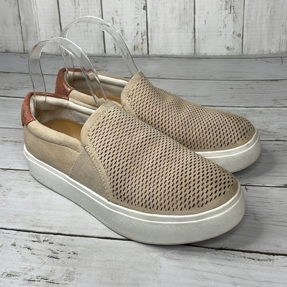 Dr. Scholl's Abbot Lux Tan Suede Platform Slipon Sneaker - Picture 1 of 13